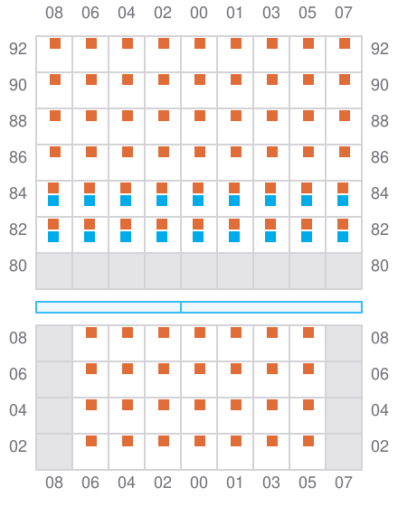 Bay 025 view and slots of CONTSHIP VIE