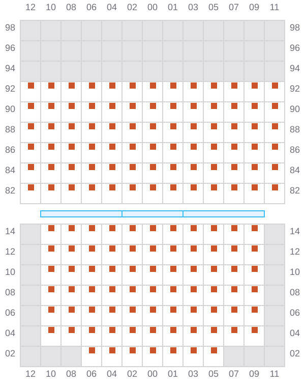 Bay 023 view and slots of YM EFFICIENCY