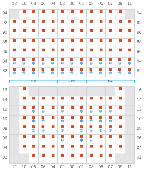 Bay 043 view and slots of ANTWERP BRIDGE
