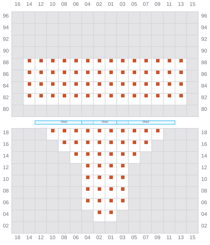 Bay 007 view and slots of CMA CGM MUSSET