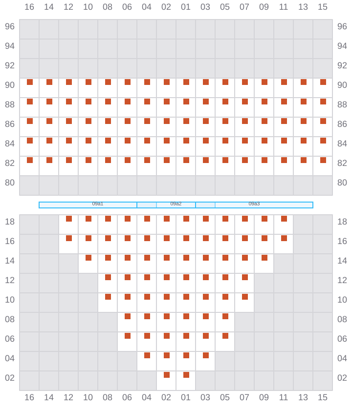 Bay 011 view and slots of CMA CGM MUSSET