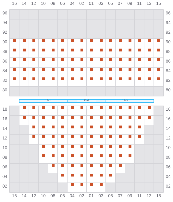 Bay 015 view and slots of CMA CGM MUSSET