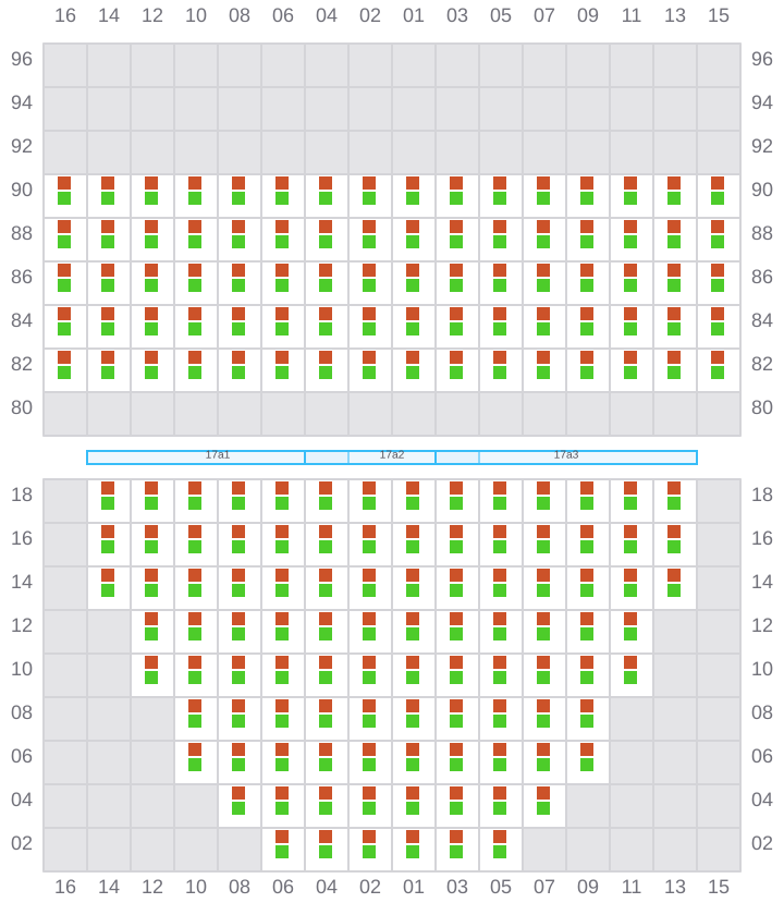 Bay 017 view and slots of CMA CGM MUSSET