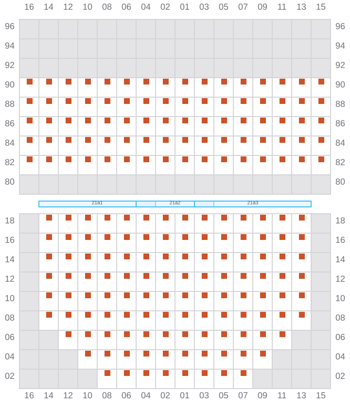 Bay 023 view and slots of CMA CGM MUSSET