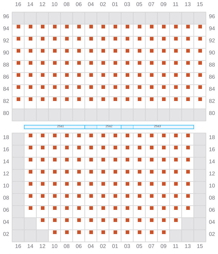 Bay 027 view and slots of CMA CGM MUSSET