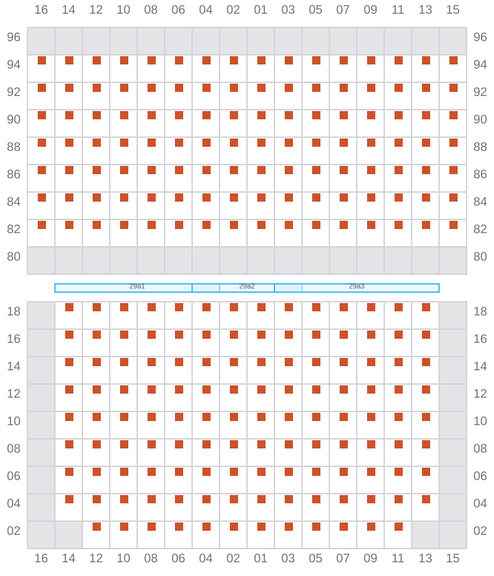 Bay 031 view and slots of CMA CGM MUSSET
