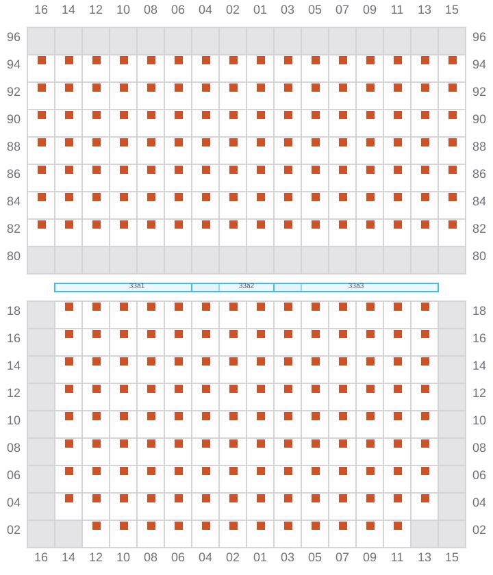 Bay 035 view and slots of CMA CGM MUSSET