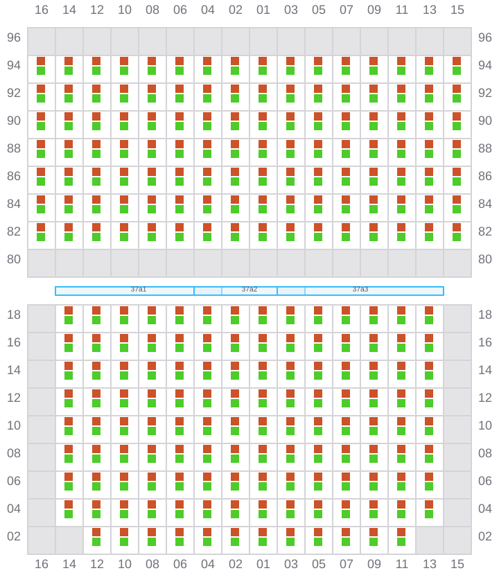 Bay 037 view and slots of CMA CGM MUSSET