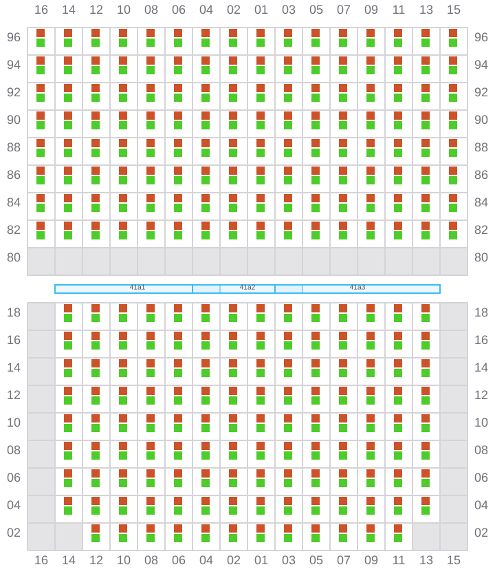 Bay 041 view and slots of CMA CGM MUSSET