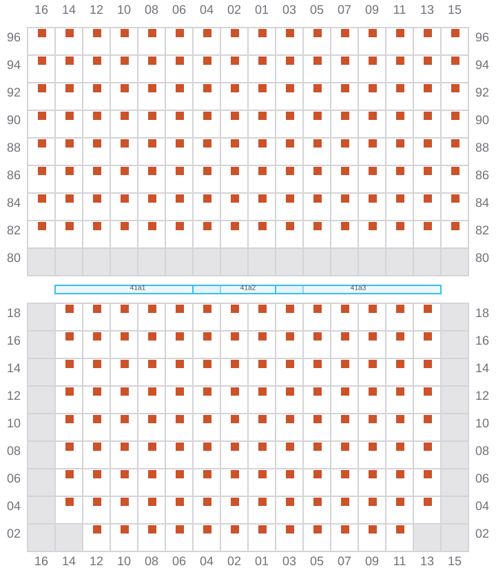 Bay 043 view and slots of CMA CGM MUSSET
