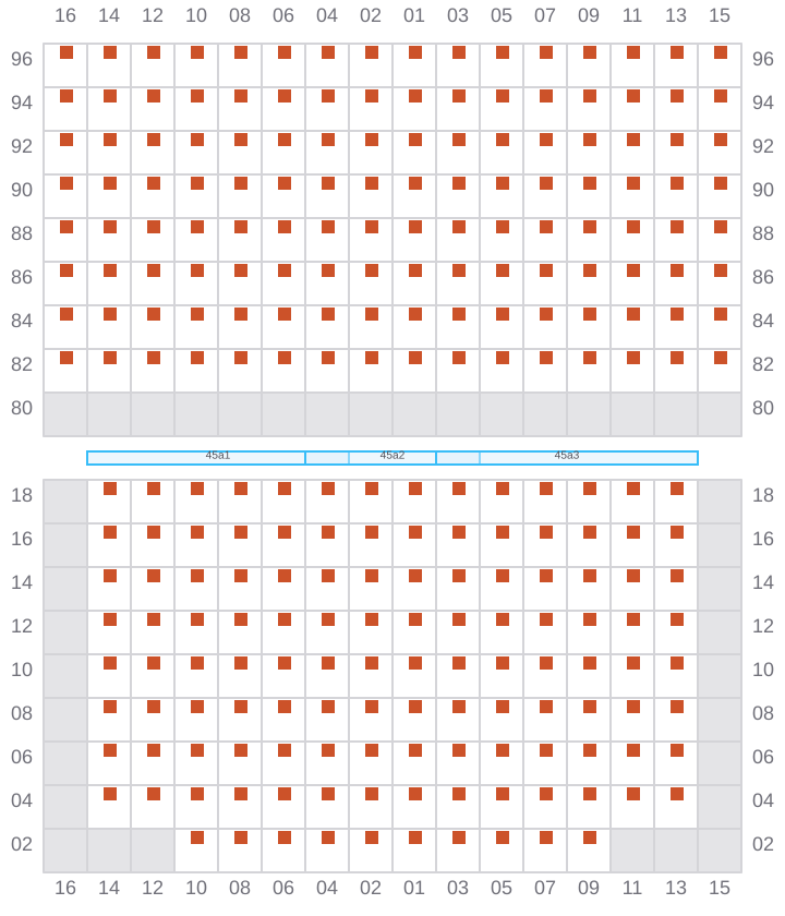 Bay 047 view and slots of CMA CGM MUSSET
