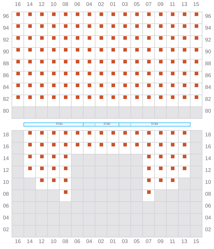 Bay 059 view and slots of CMA CGM MUSSET
