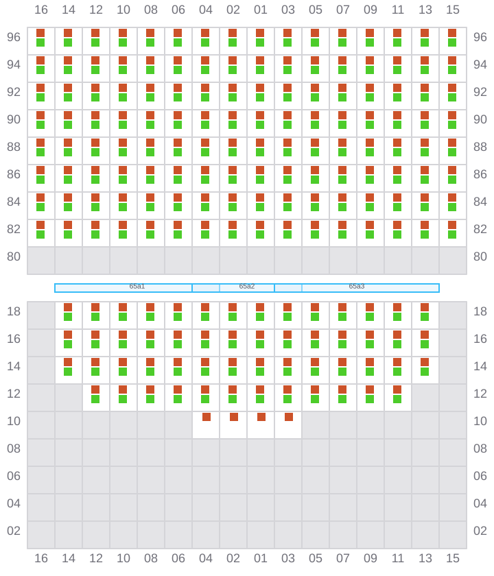 Bay 065 view and slots of CMA CGM MUSSET