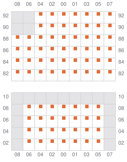 Bay 021 view and slots of DANITA