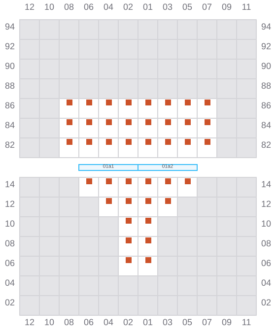 Bay 001 view and slots of VALENCE