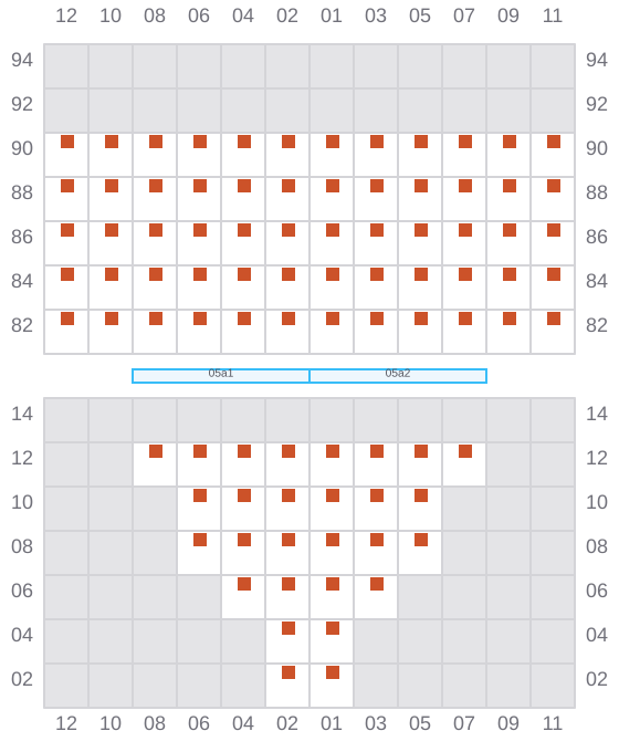 Bay 005 view and slots of VALENCE