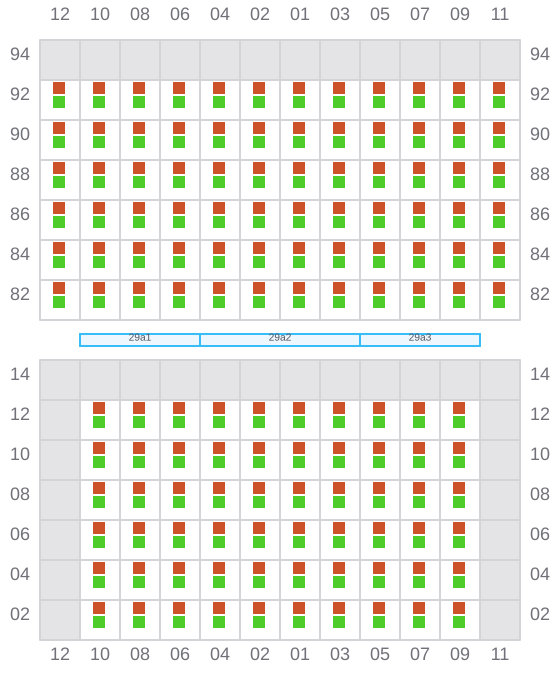 Bay 031 view and slots of VALENCE