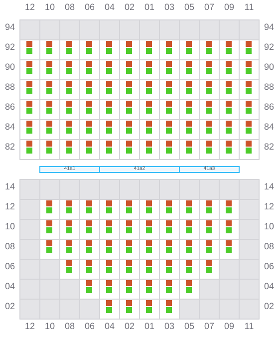 Bay 043 view and slots of VALENCE