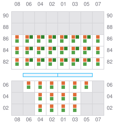 Bay 003 view and slots of GLUON