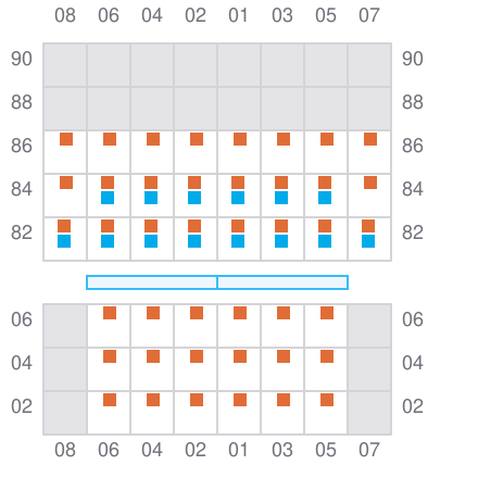 Bay 005 view and slots of GLUON