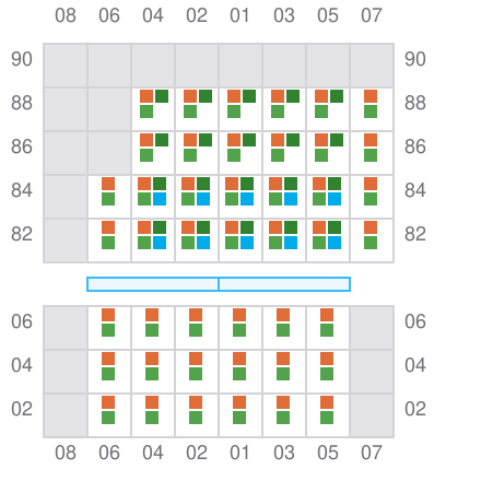 Bay 009 view and slots of GLUON