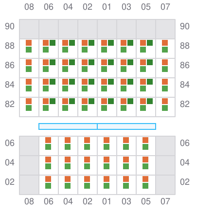 Bay 013 view and slots of GLUON