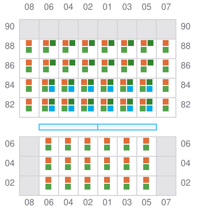 Bay 019 view and slots of GLUON