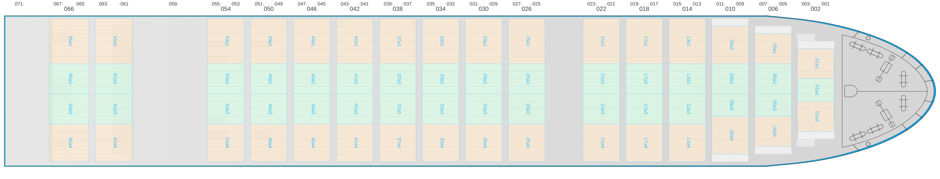 Deck view of MSC SILVIA