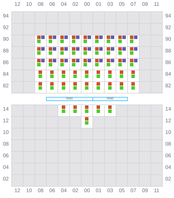 Bay 001 view and slots of DUBAI EXPRESS