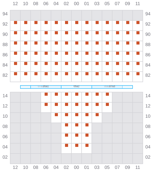 Bay 007 view and slots of DUBAI EXPRESS