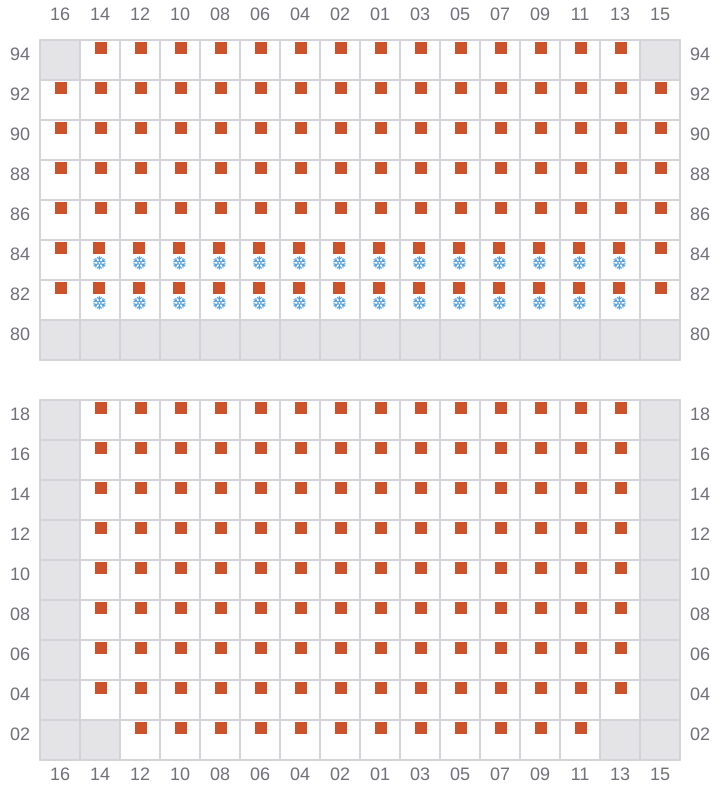 Bay 045 view and slots of ESL DANA