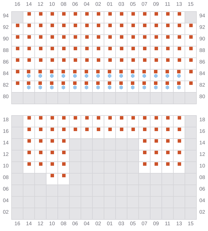 Bay 057 view and slots of ESL DANA