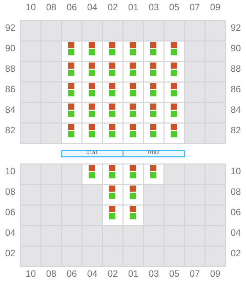 Bay 001 view and slots of DANUM 175