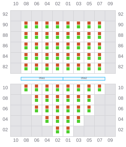Bay 005 view and slots of DANUM 175