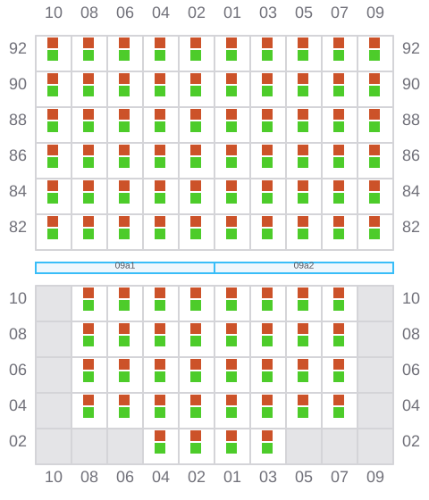 Bay 009 view and slots of DANUM 175