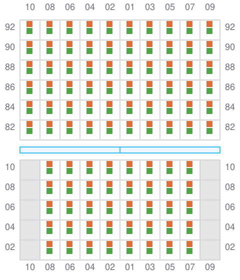 Bay 013 view and slots of DANUM 175