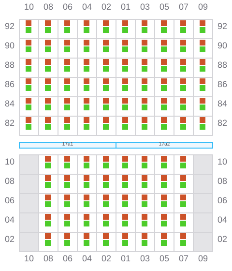 Bay 017 view and slots of DANUM 175