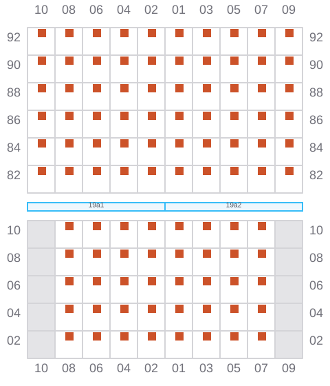 Bay 019 view and slots of DANUM 175