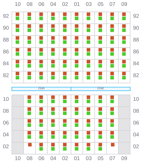 Bay 021 view and slots of DANUM 175