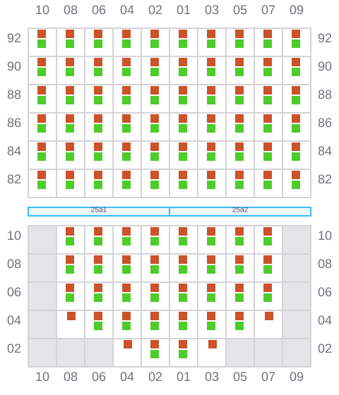 Bay 025 view and slots of DANUM 175
