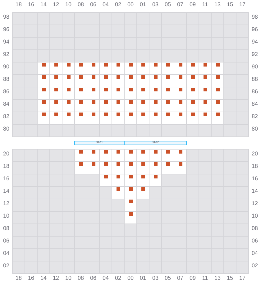 Bay 001 view and slots of HYUNDAI MARS