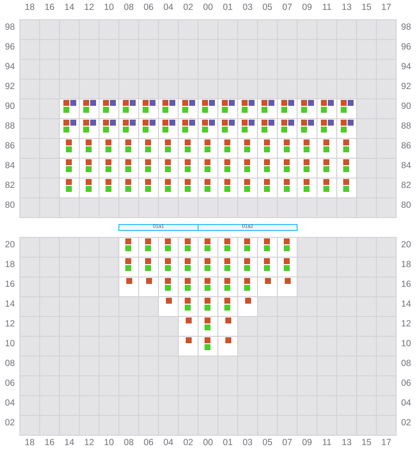 Bay 003 view and slots of HYUNDAI MARS