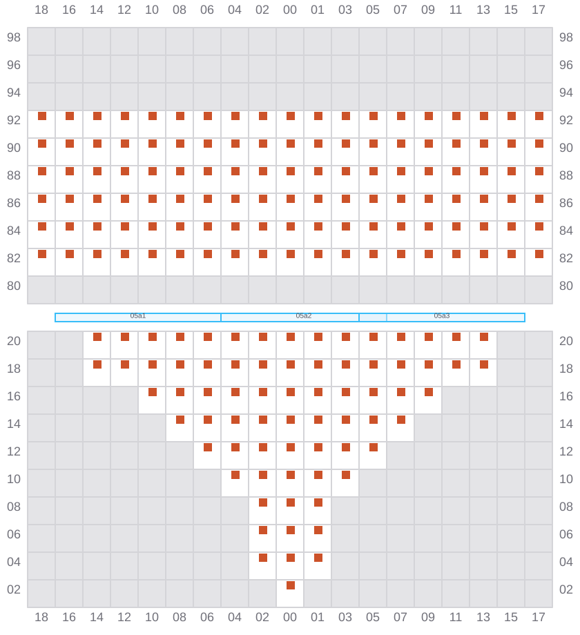 Bay 005 view and slots of HYUNDAI MARS