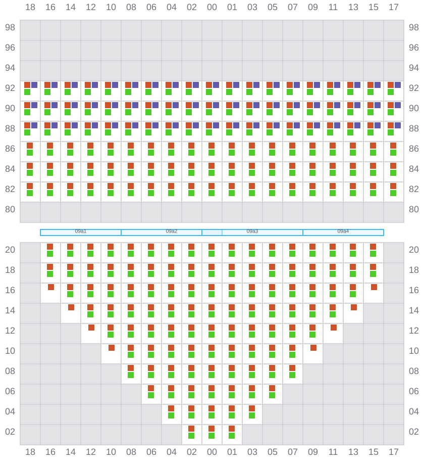 Bay 011 view and slots of HYUNDAI MARS