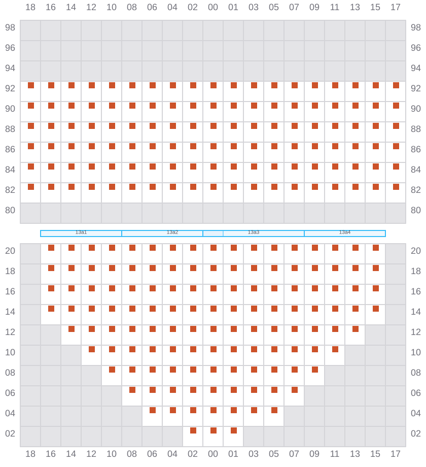 Bay 013 view and slots of HYUNDAI MARS