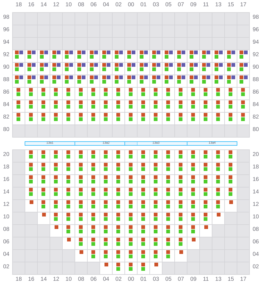 Bay 015 view and slots of HYUNDAI MARS