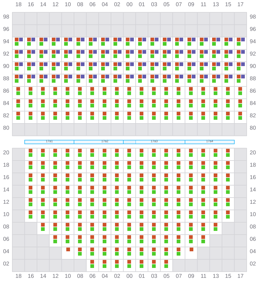 Bay 019 view and slots of HYUNDAI MARS