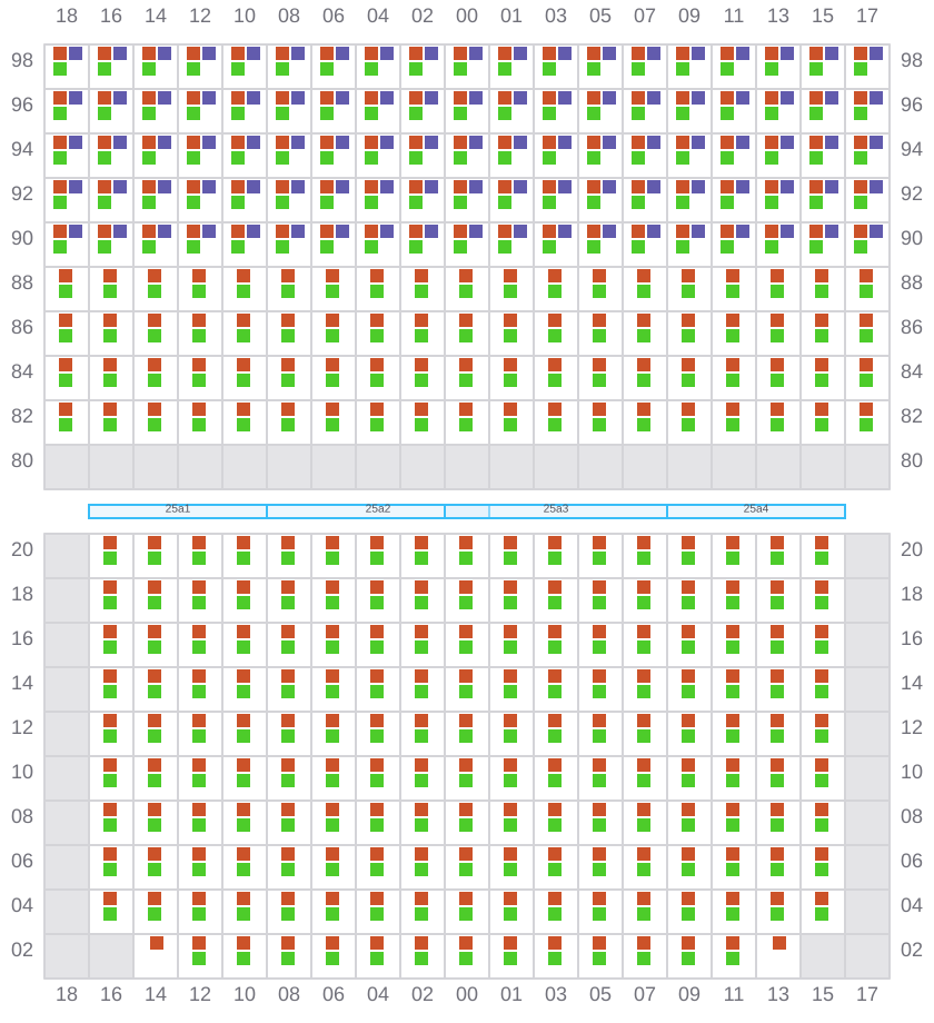 Bay 027 view and slots of HYUNDAI MARS