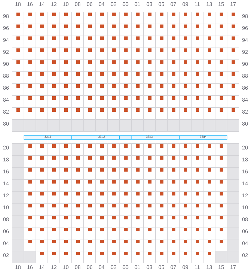 Bay 033 view and slots of HYUNDAI MARS