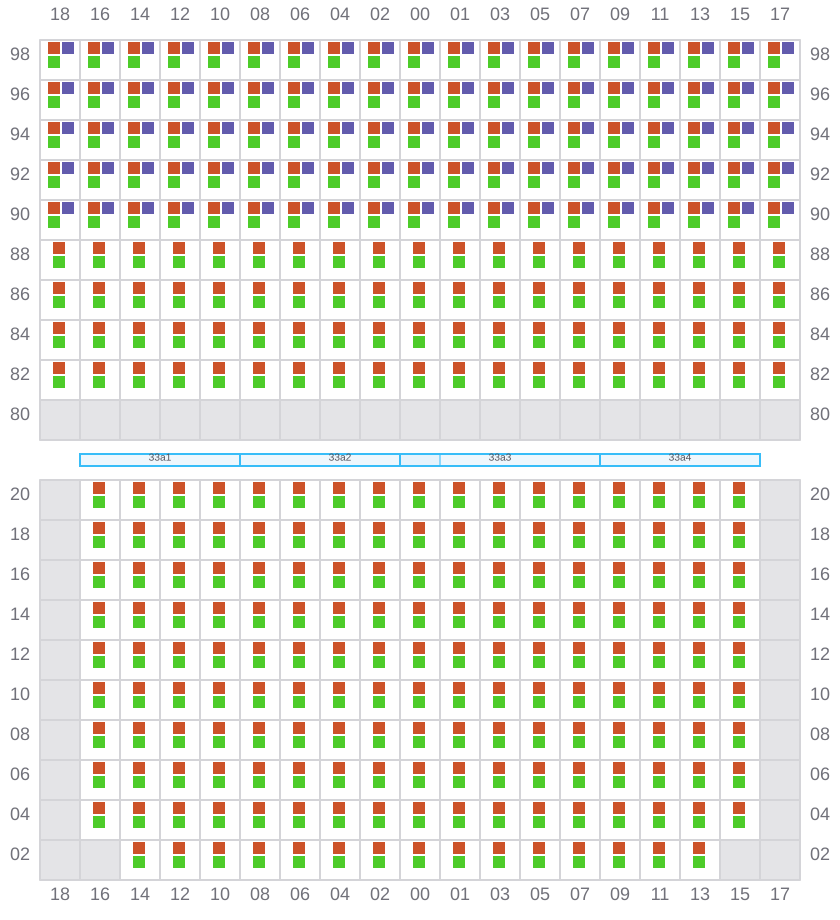 Bay 035 view and slots of HYUNDAI MARS